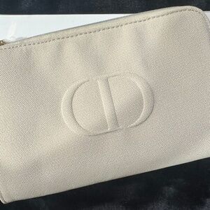 Dior Cream Canvas Pouch